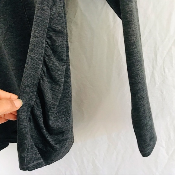 🐆NWOT Girlfriend Collective Heathered Gray/Blk Long Sleeve Top - Picture 5 of 8